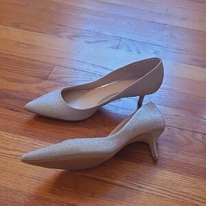 Jewel Badgley Mischka Glittery Silver Heels